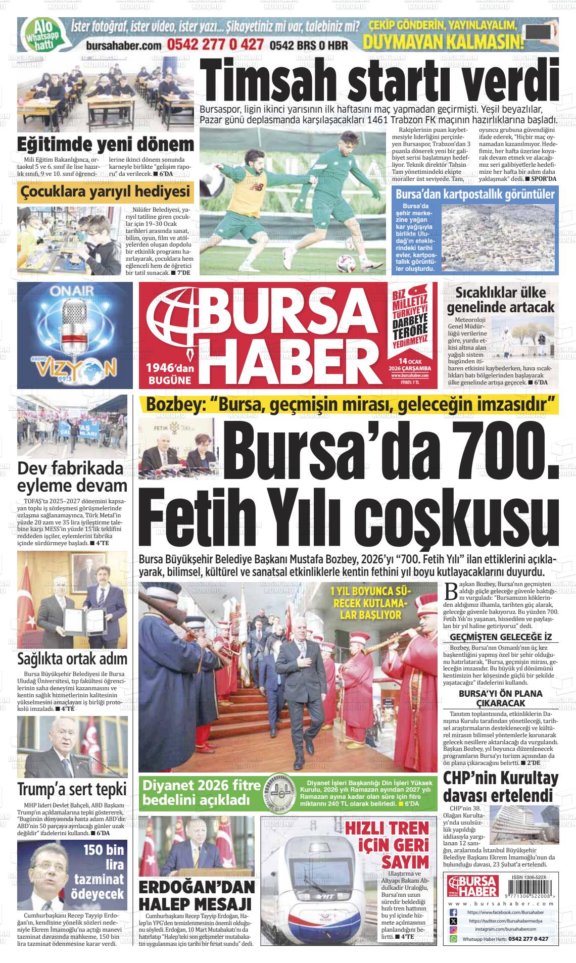 Bursa Haber 14.01.2026