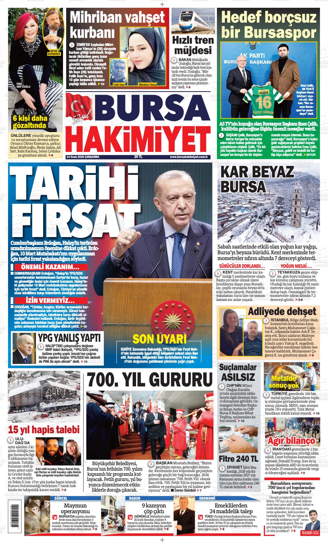Bursa Hakimiyet 14.01.2026