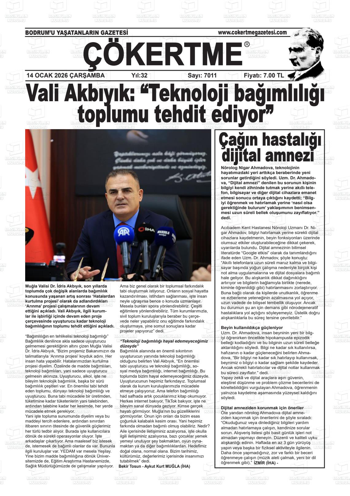 Mugla Cokertme 14.01.2026