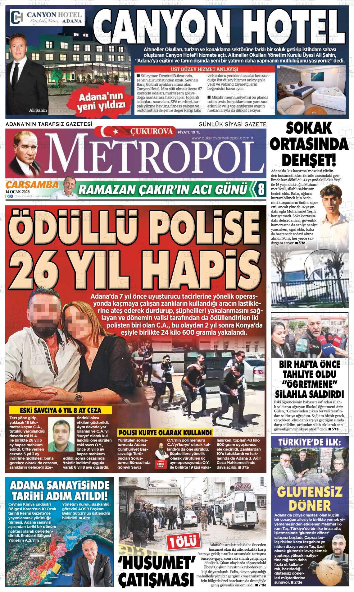 Adana Cukurovametropol 14.01.2026