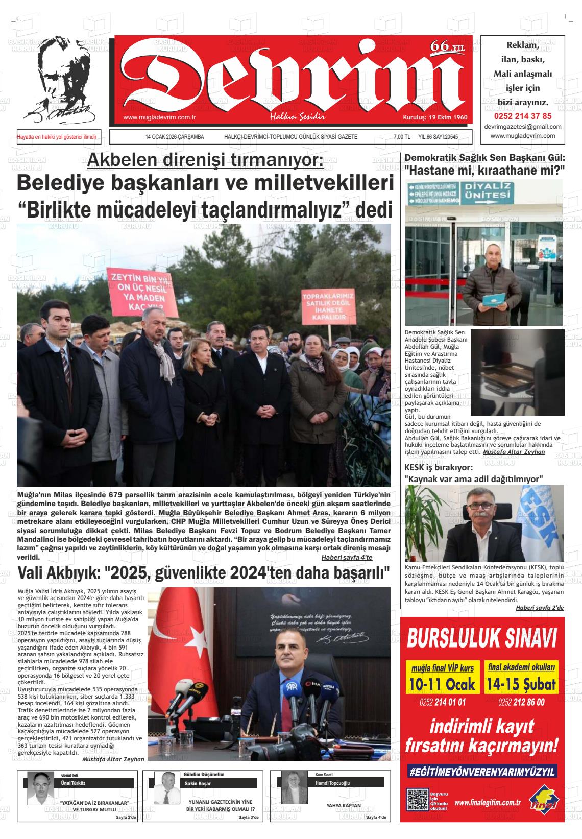 Tekirdag Devrim 14.01.2026