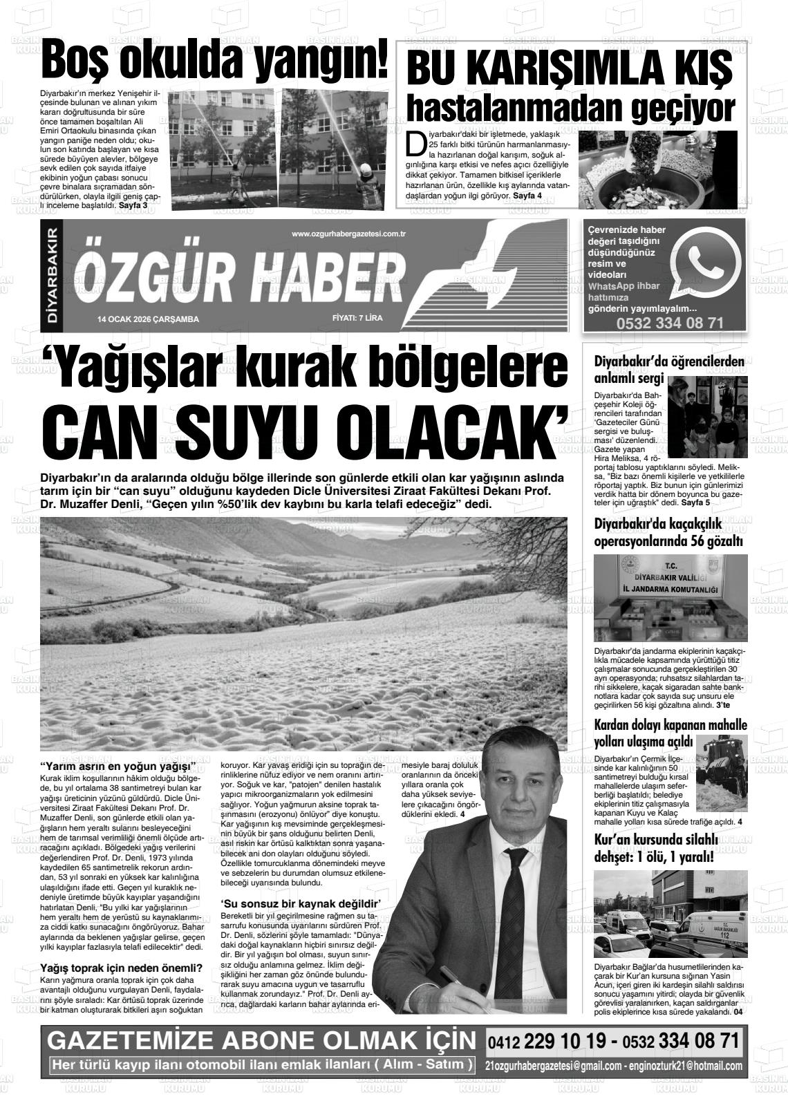 Diyarbakir Ozgurhaber 14.01.2026