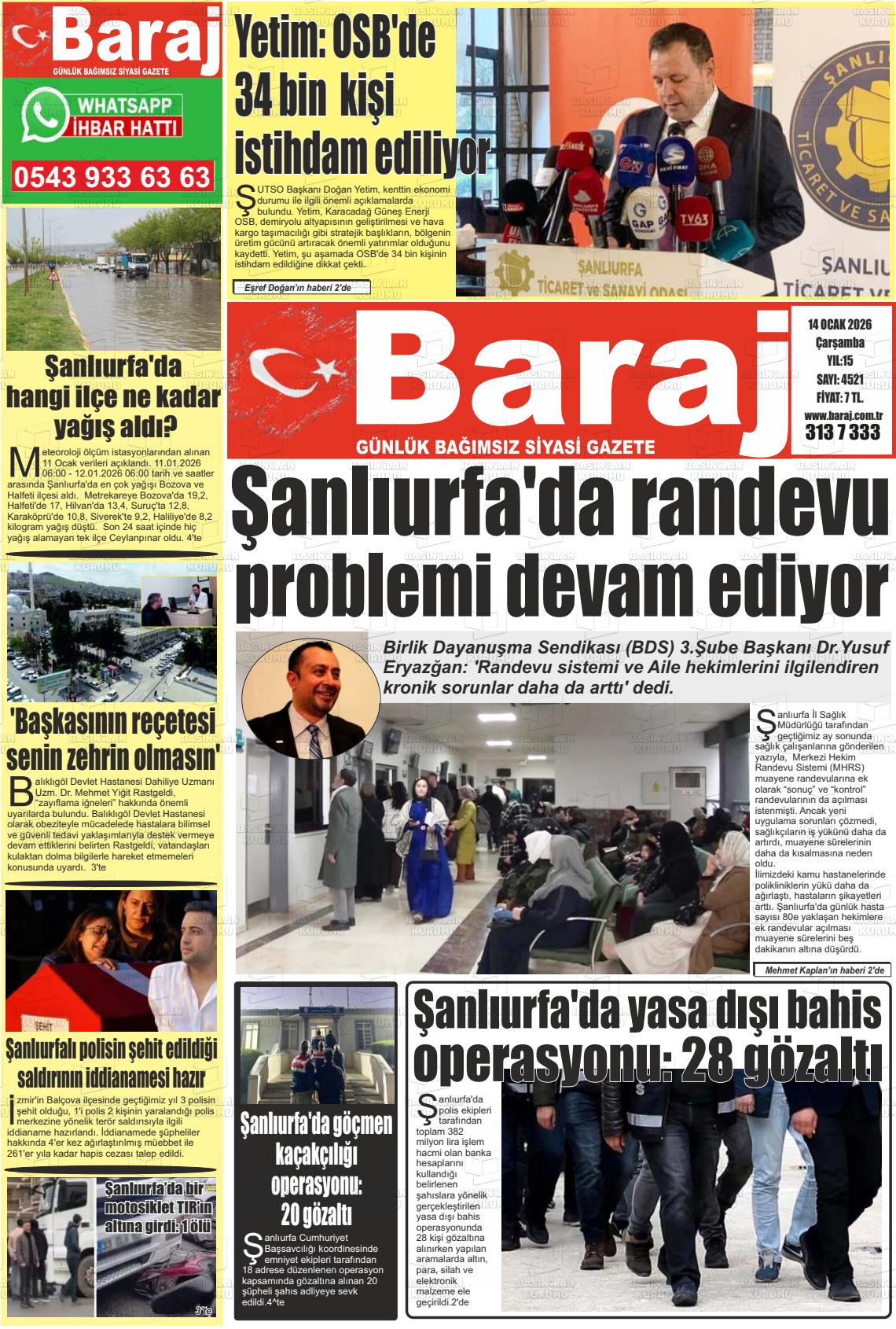 Sanliurfa Dundenbugunesafak 14.01.2026