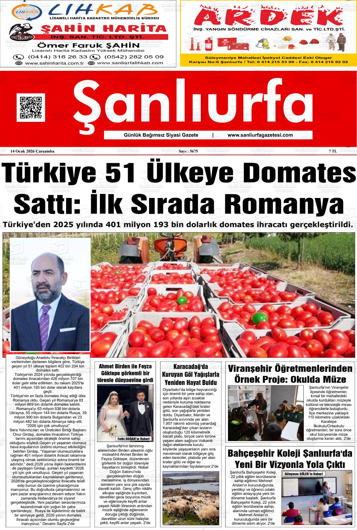 Sanliurfa Dunyadaveturkiyede 14.01.2026