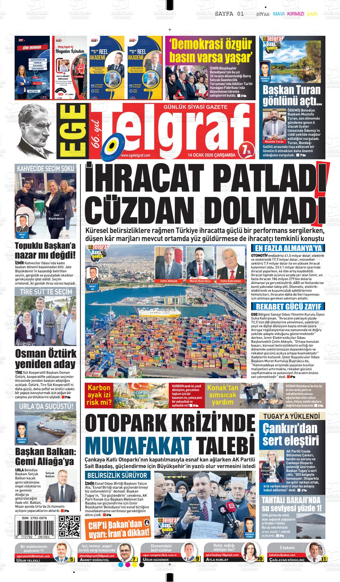 Izmir Egetelgraf 14.01.2026