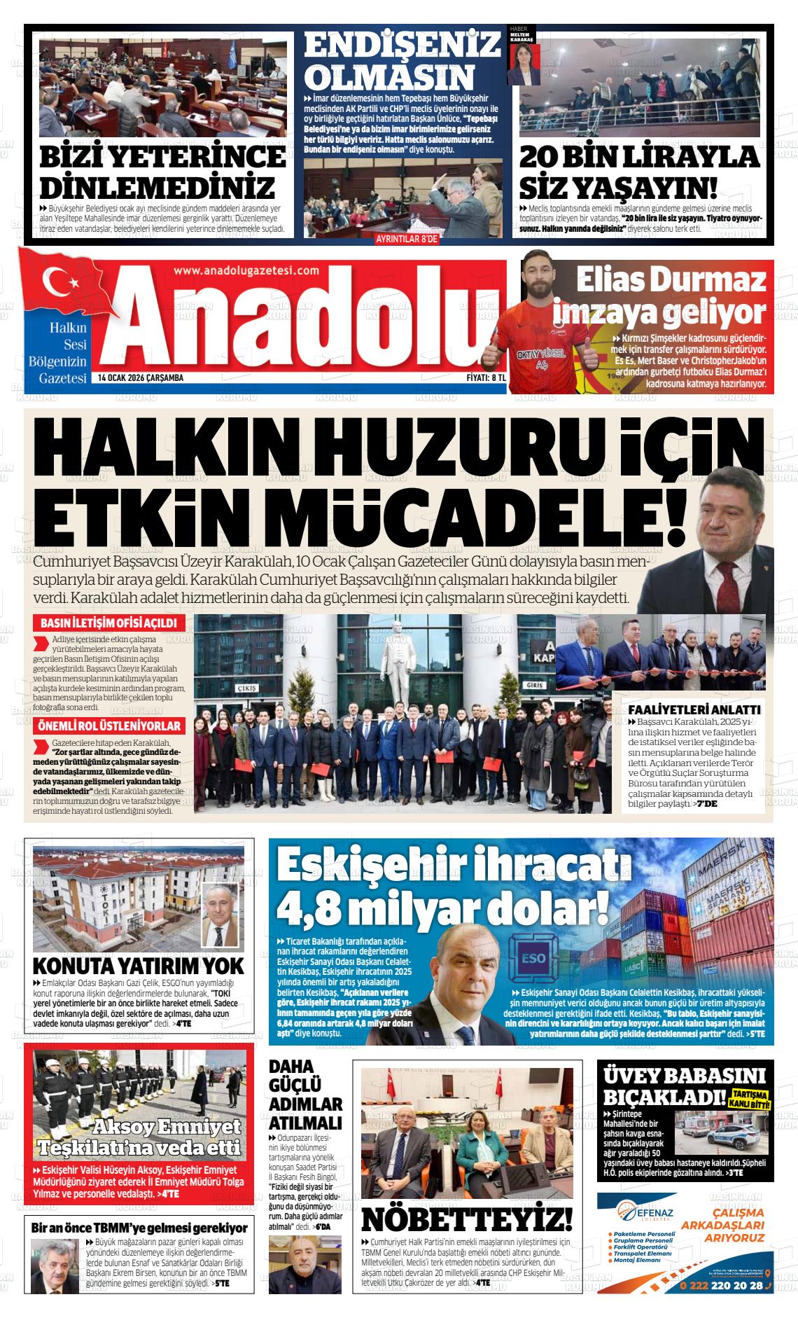 Eskisehir Anadolu 14.01.2026