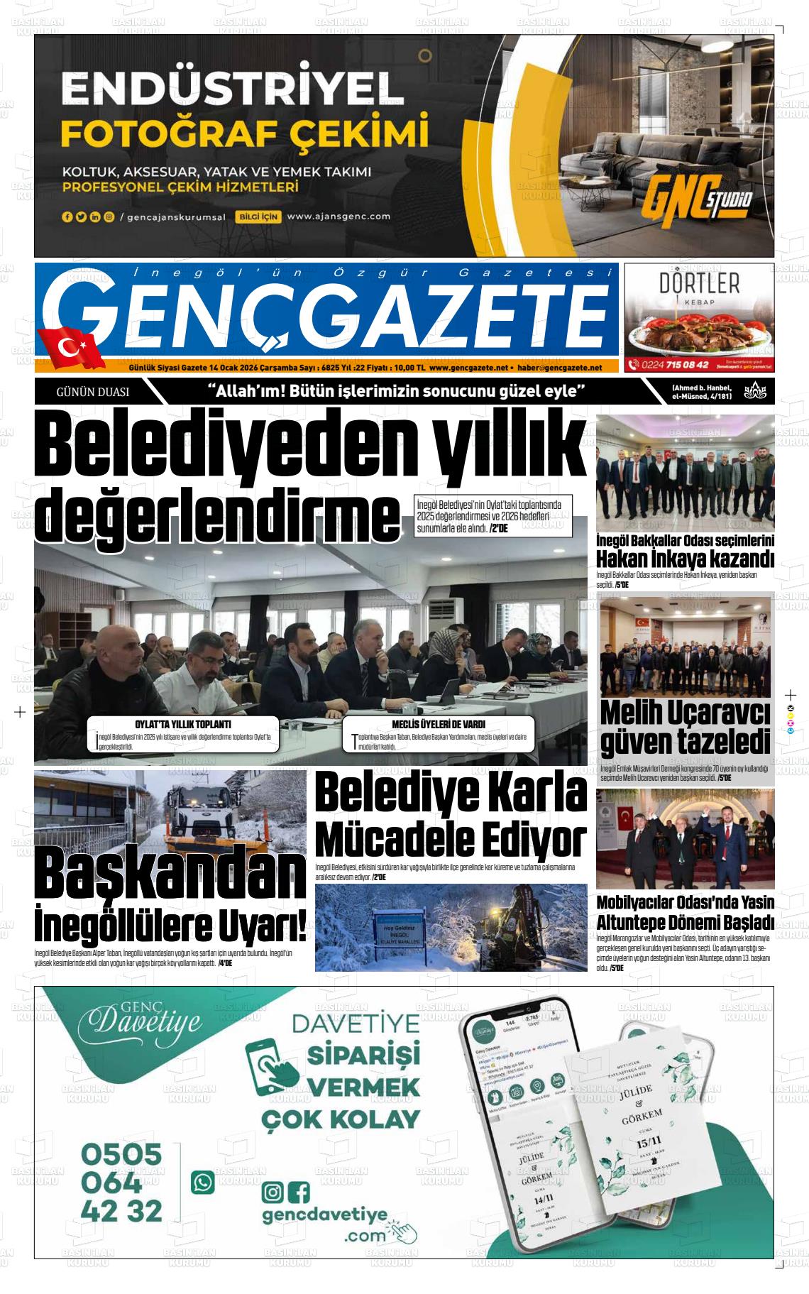 Bursa Gencgazete 14.01.2026