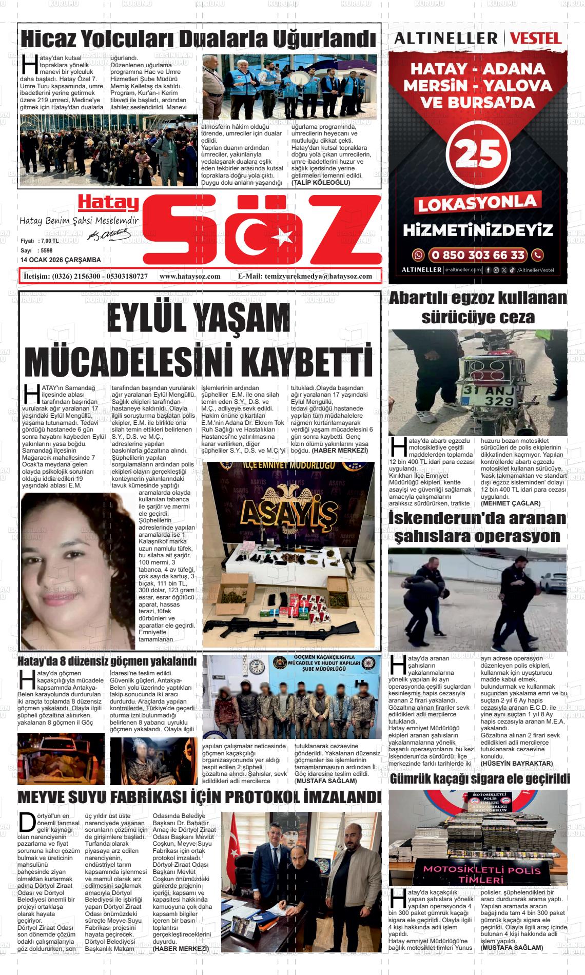 Hatay Soz 14.01.2026