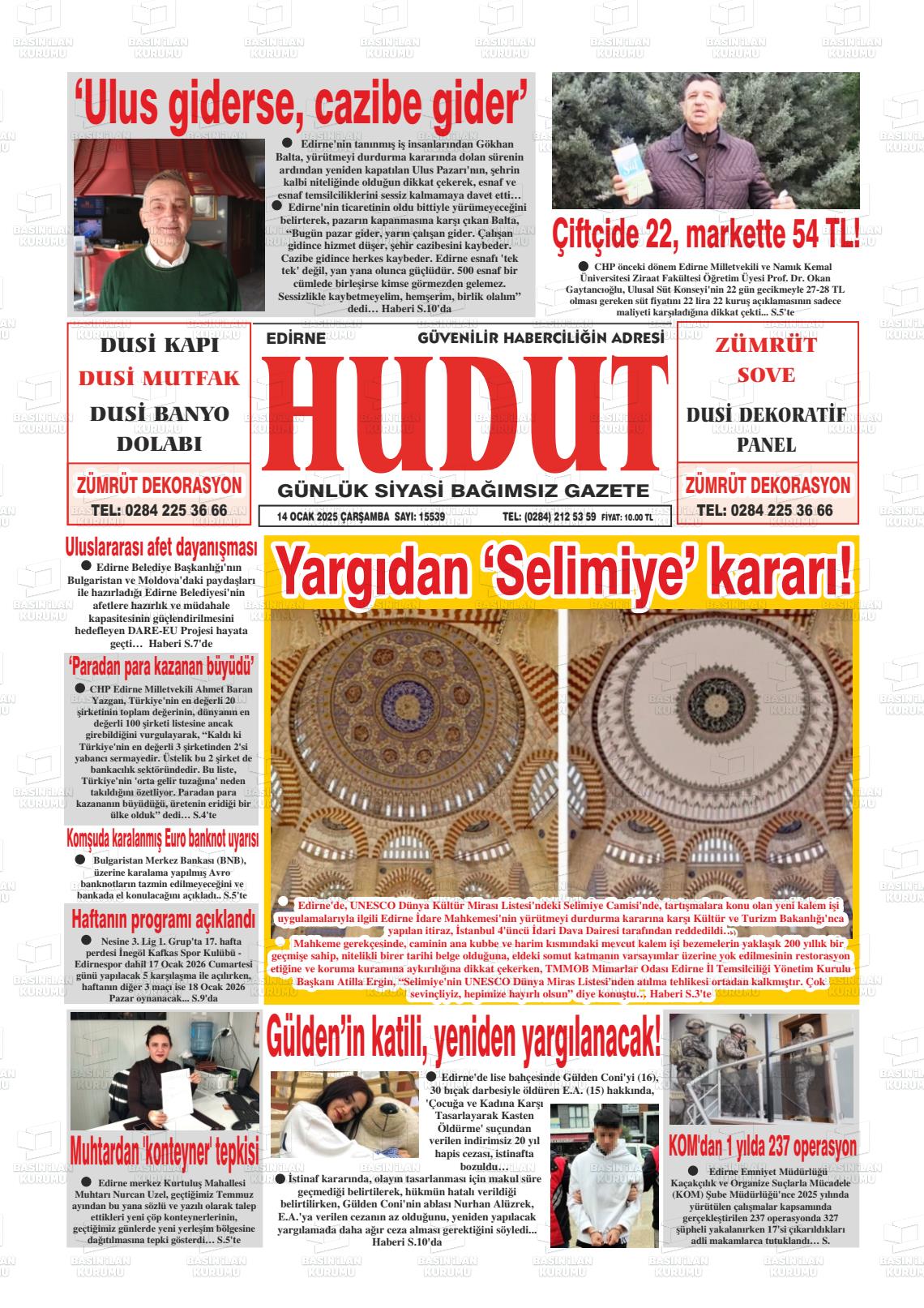 Edirne Hudut 14.01.2026