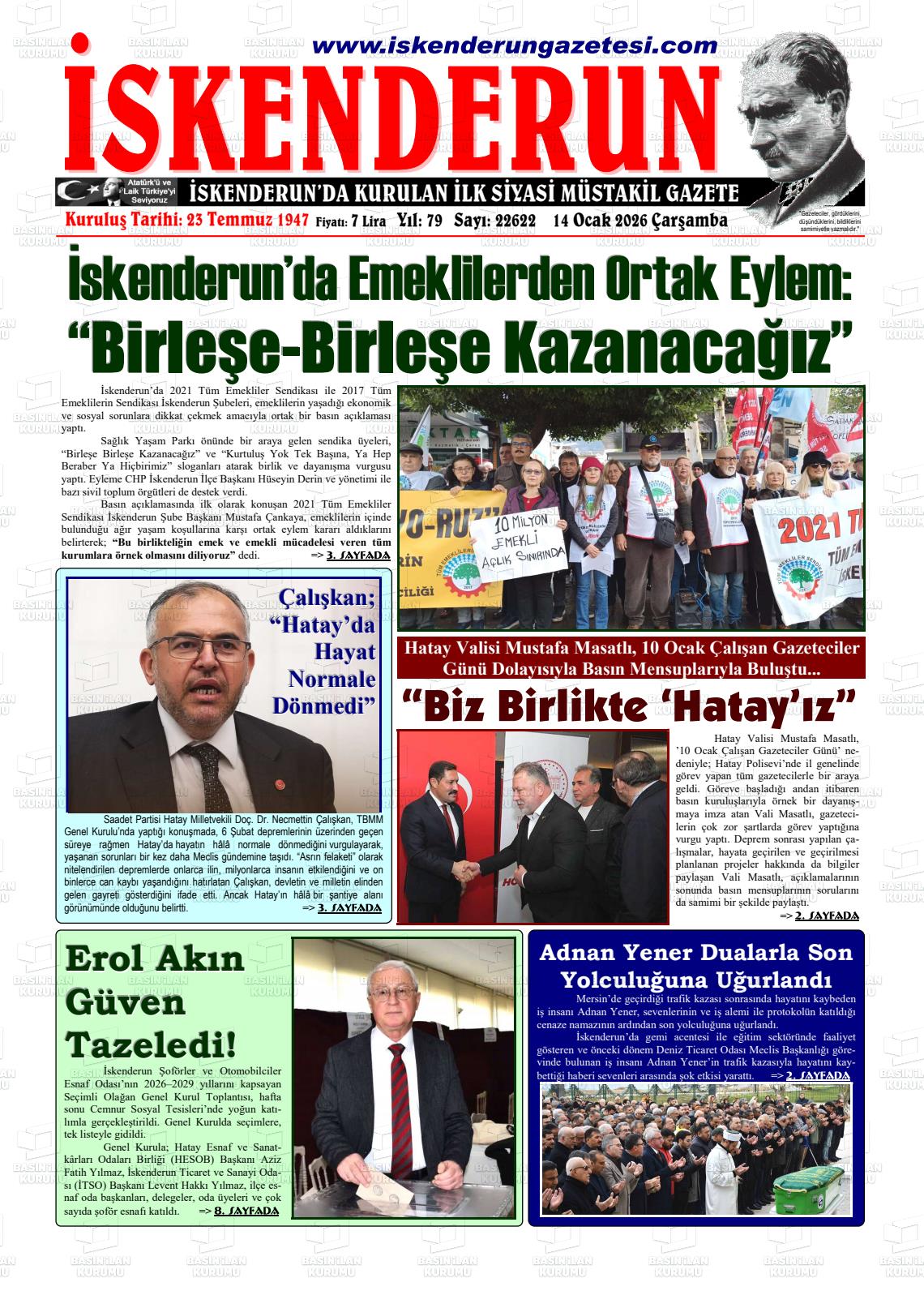 Hatay Iskenderun 14.01.2026