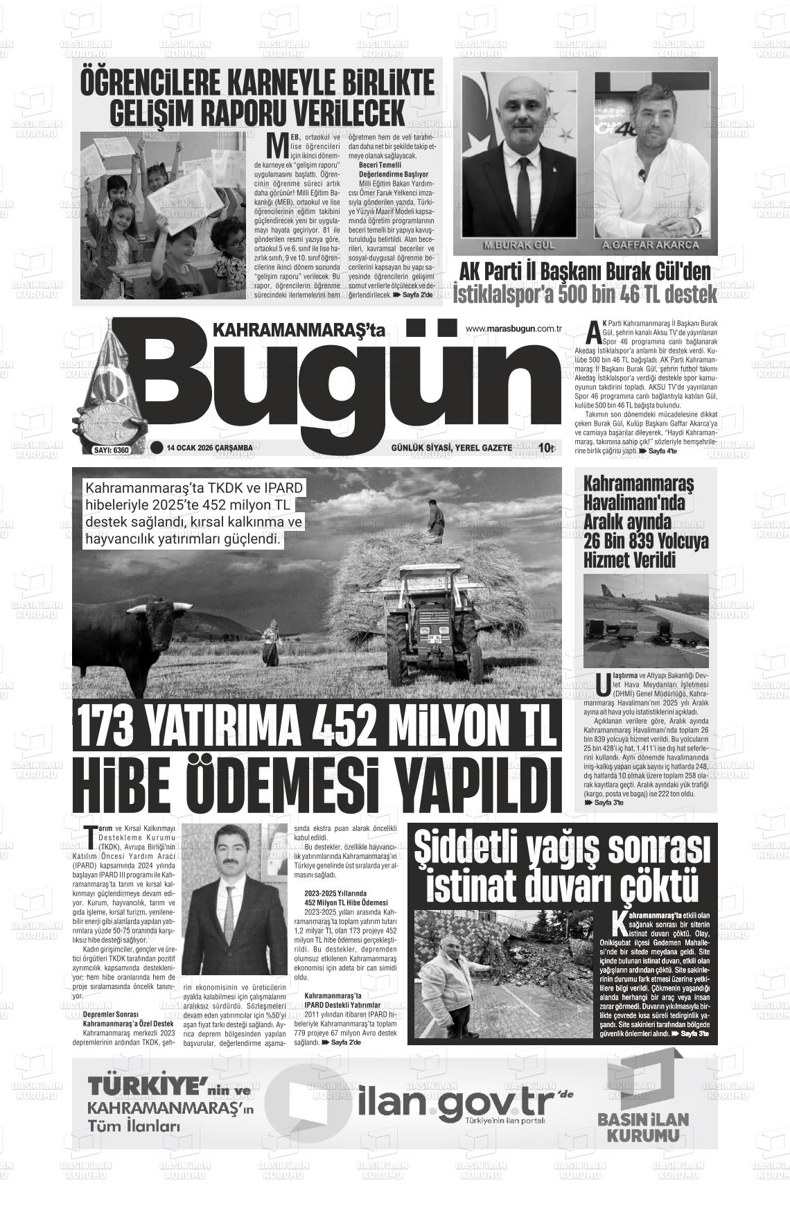 Kahramanmaras Tabugun 14.01.2026