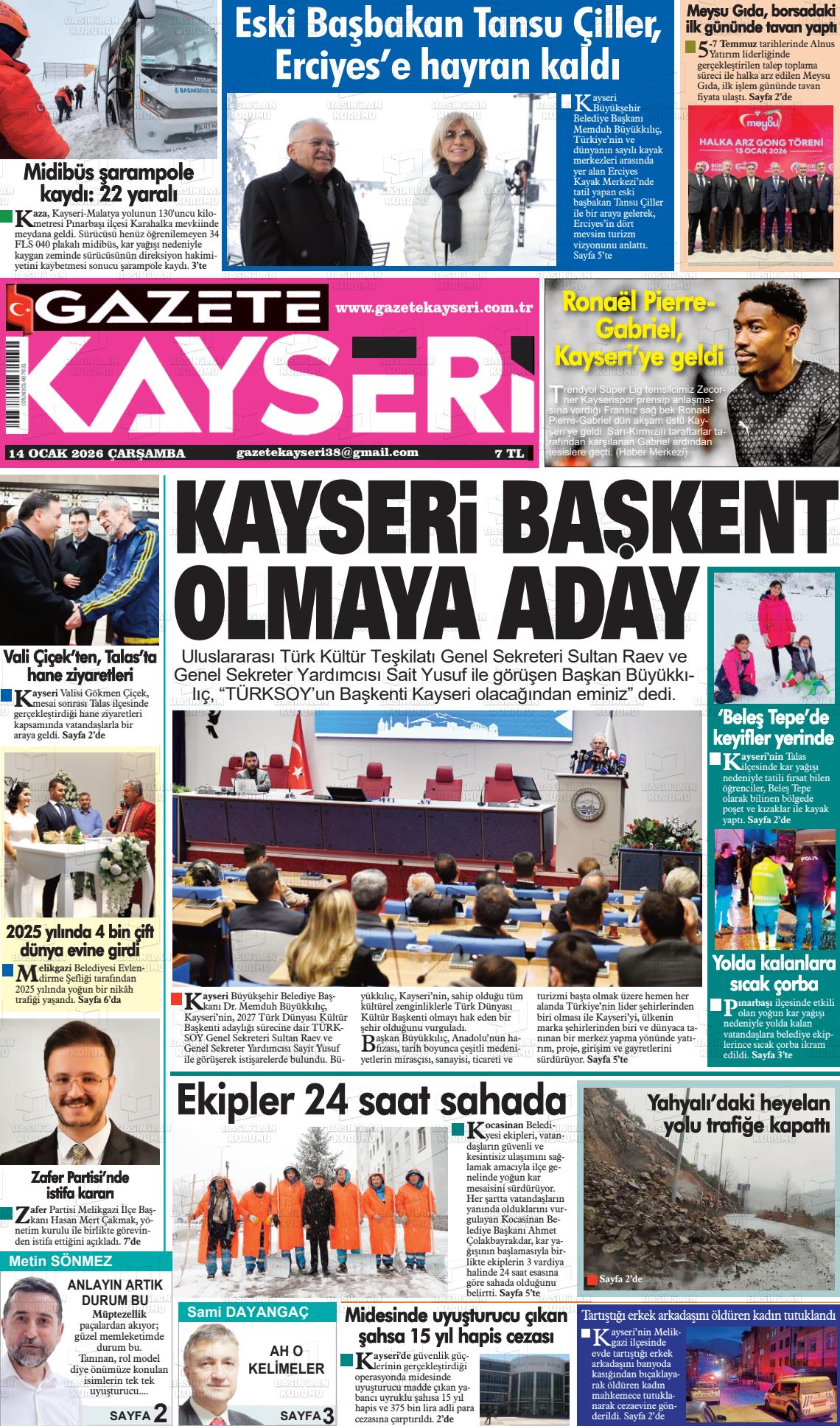 Kayseri Haber 38 14.01.2026