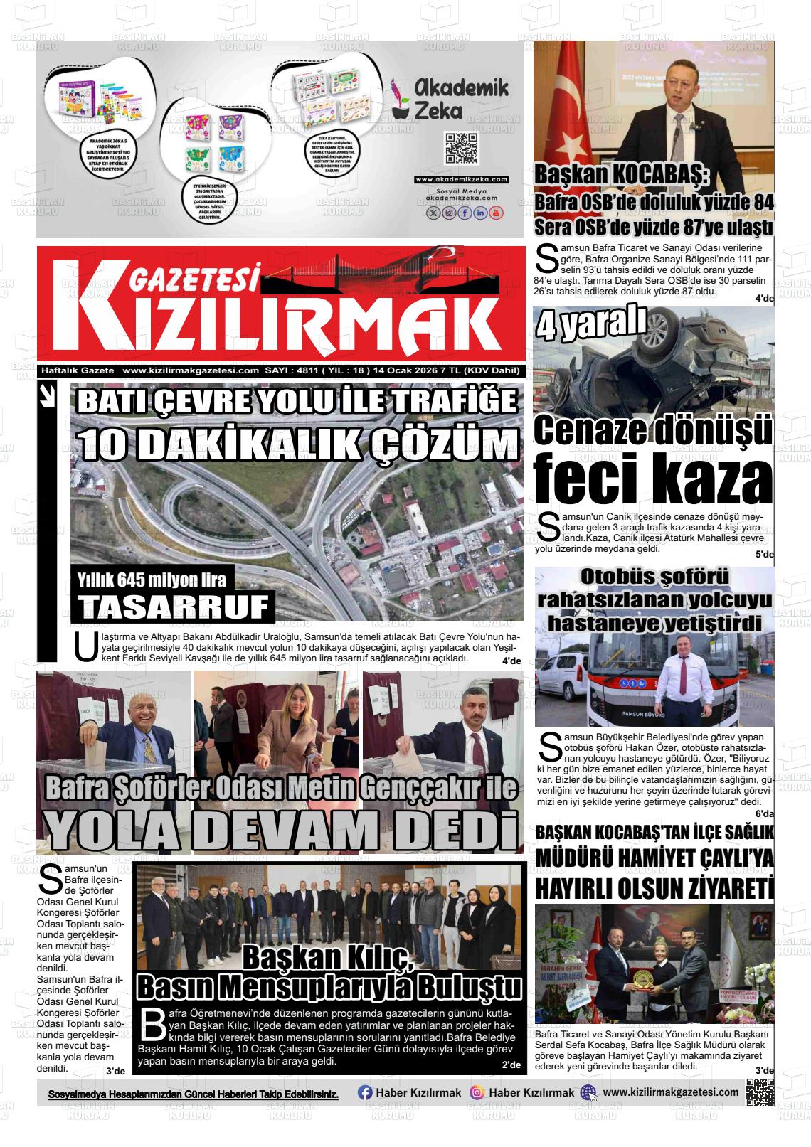 Samsun Kizilirmak 14.01.2026