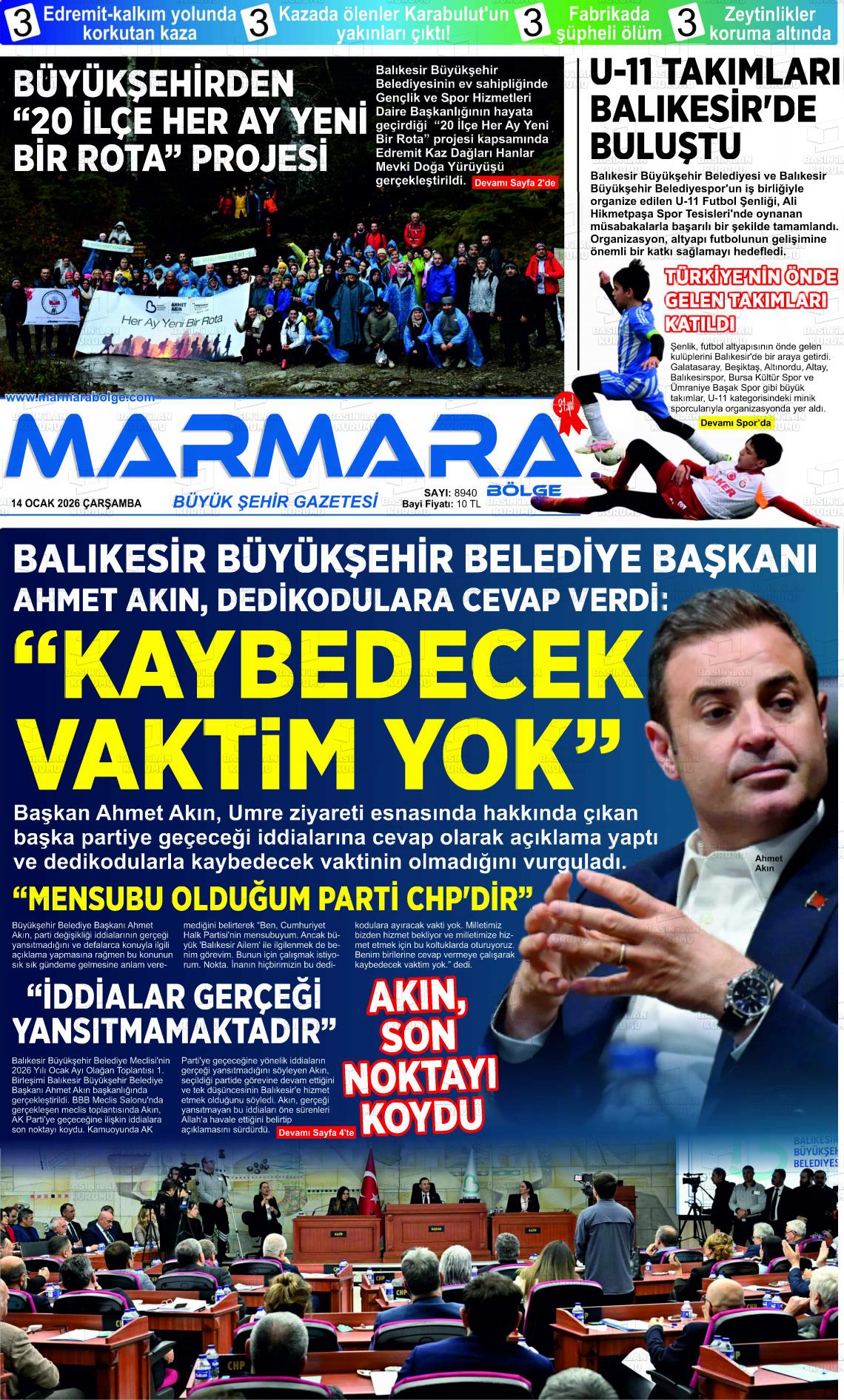 Balikesir Marmarabolge 14.01.2026
