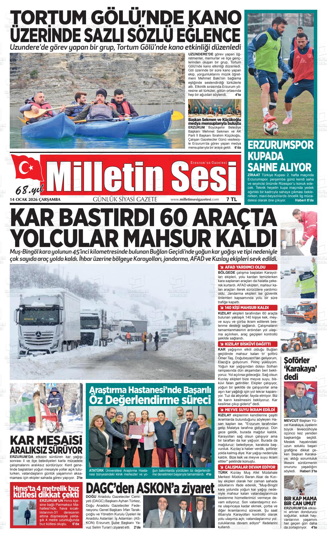Erzurum Milletinsesi 14.01.2026