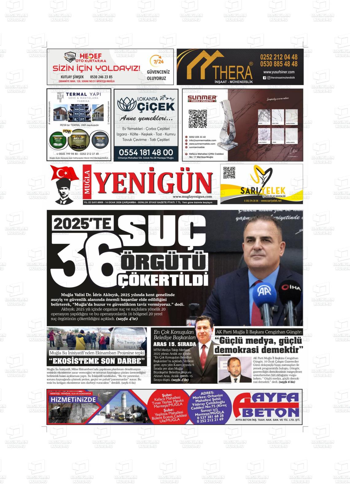 Mugla Yenigun 14.01.2026