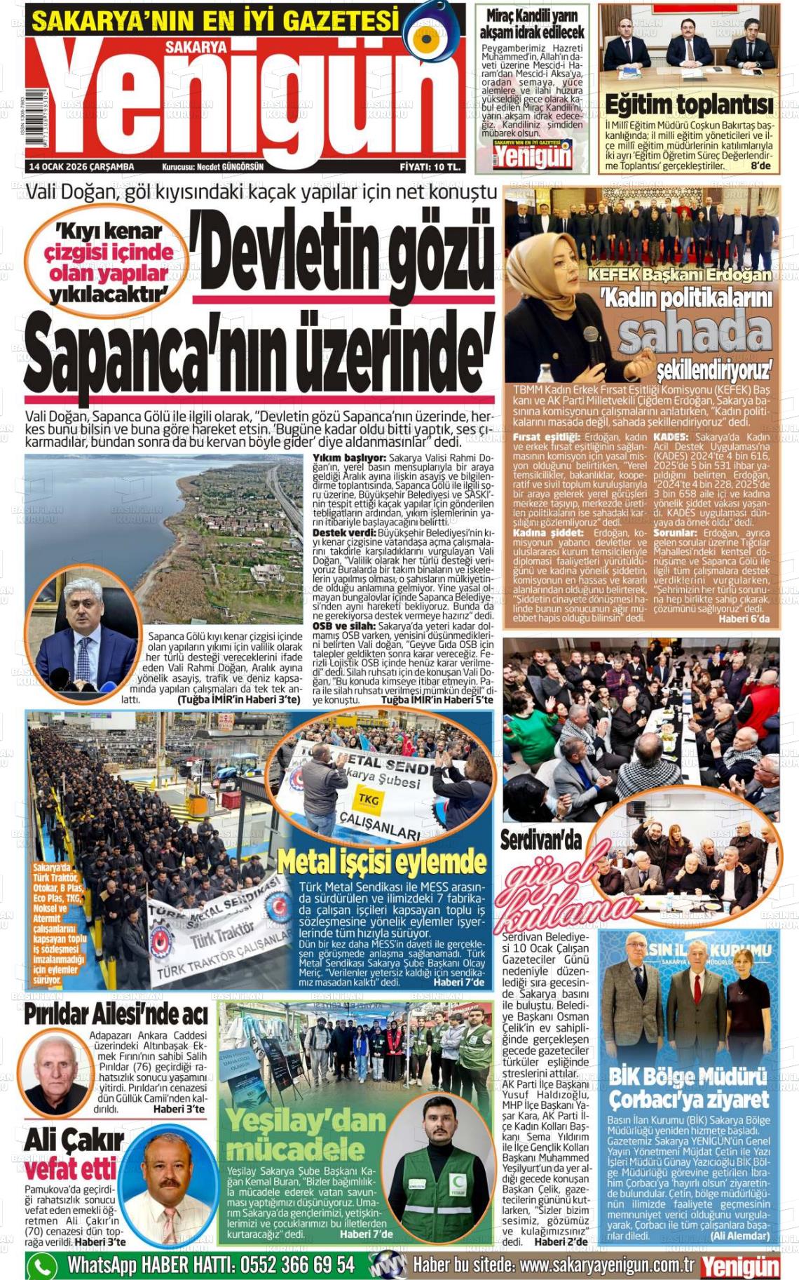 Sakarya Yenigun 14.01.2026