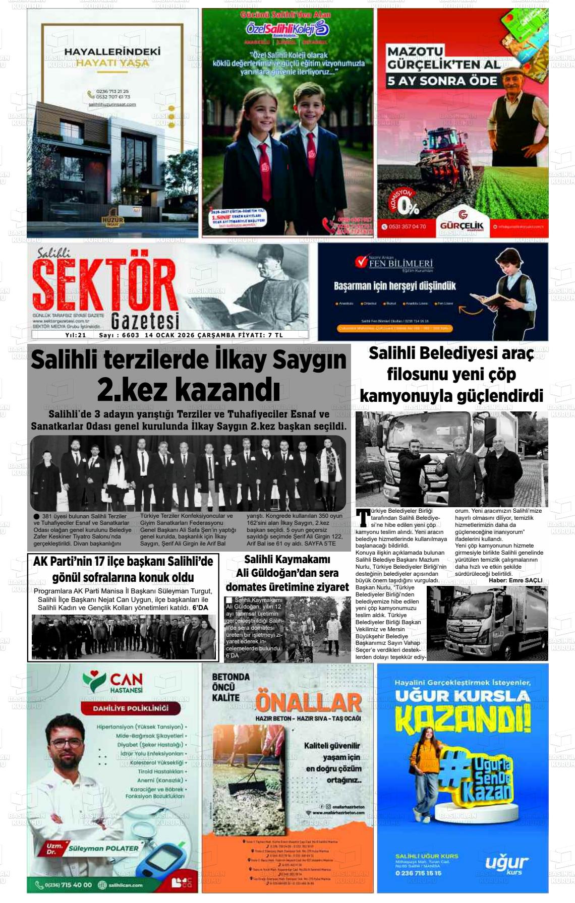 Manisa Salihlisektor 14.01.2026
