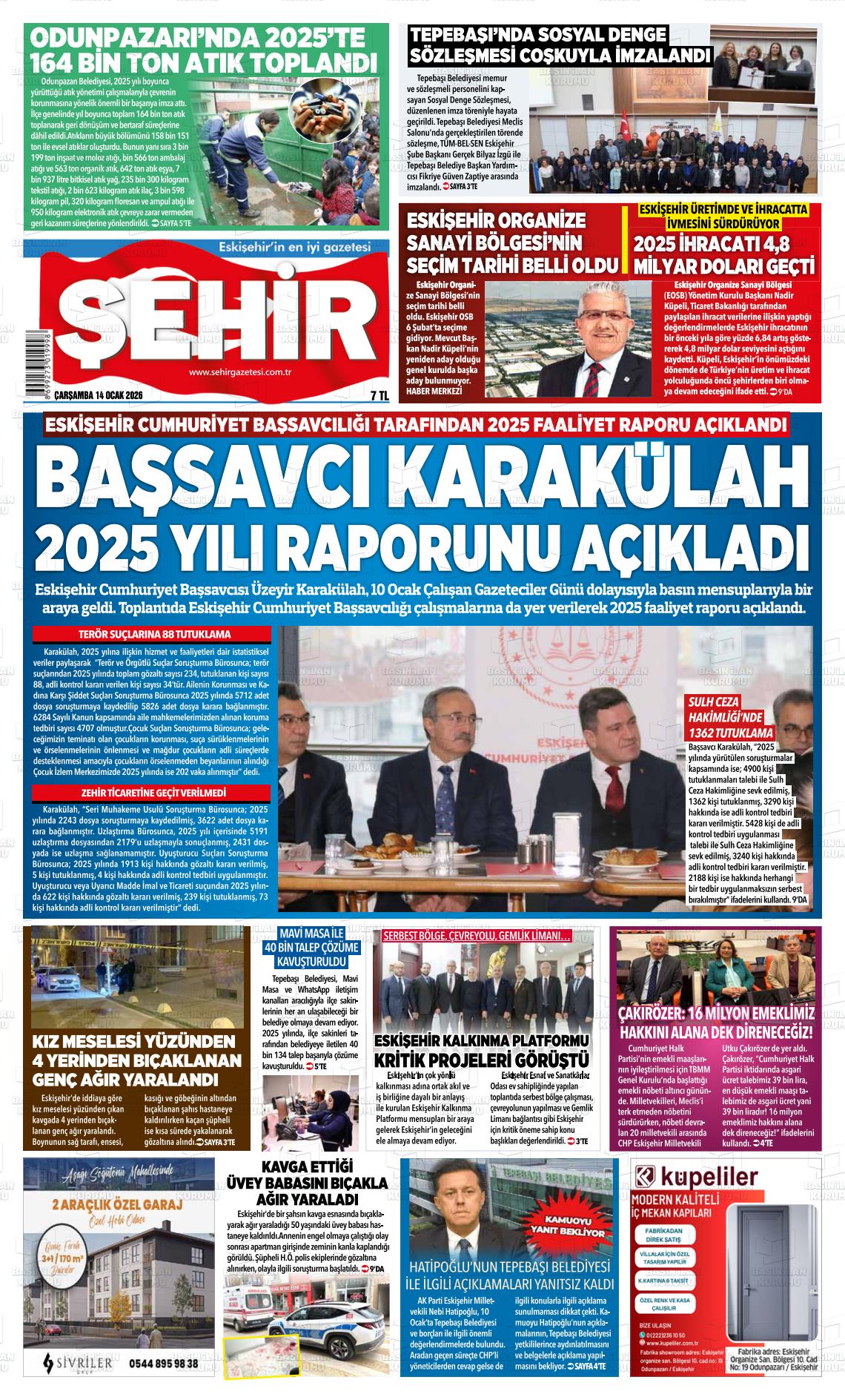 Eskisehir Sehir 14.01.2026