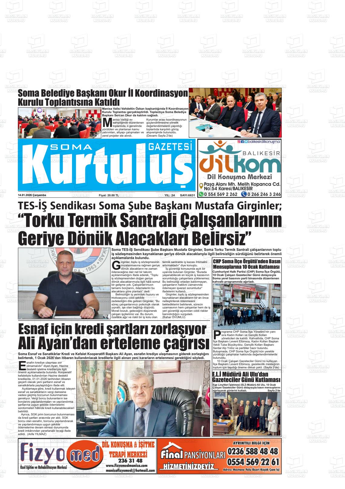 Manisa Somagundem 14.01.2026