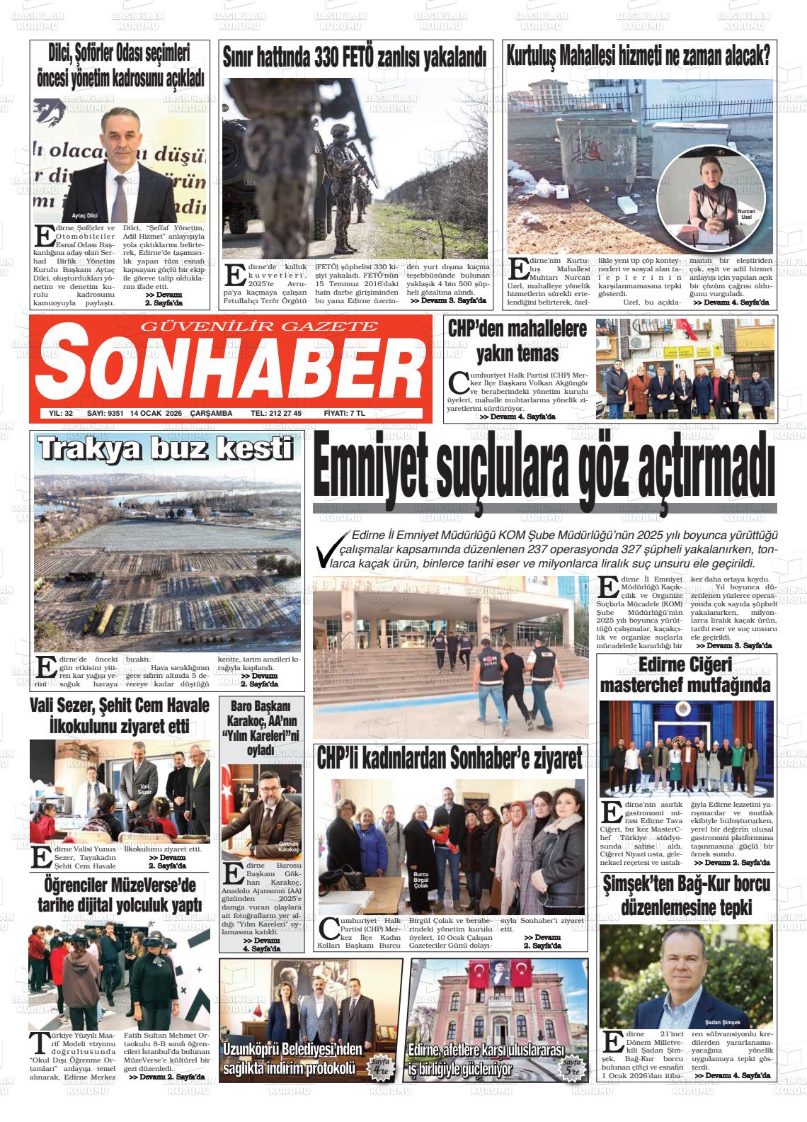 Eskisehir Sonhaber 14.01.2026