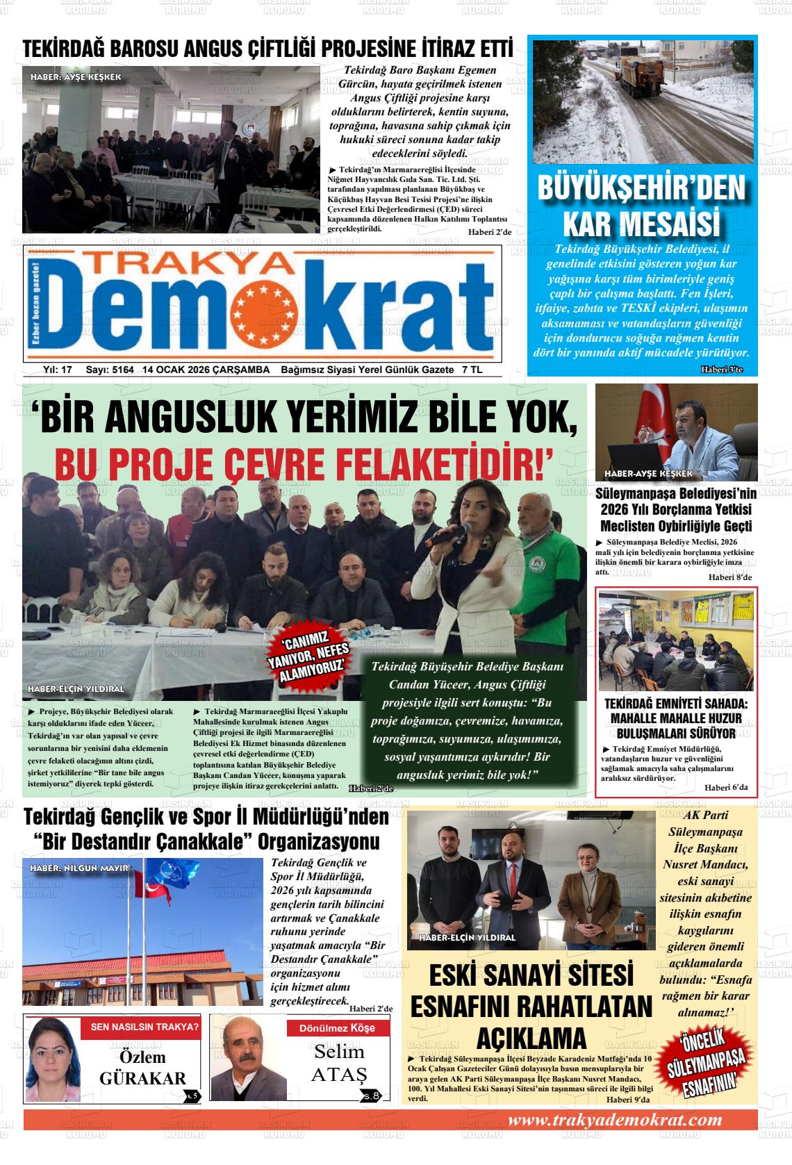 Tekirdag Trakyademokrat 14.01.2026