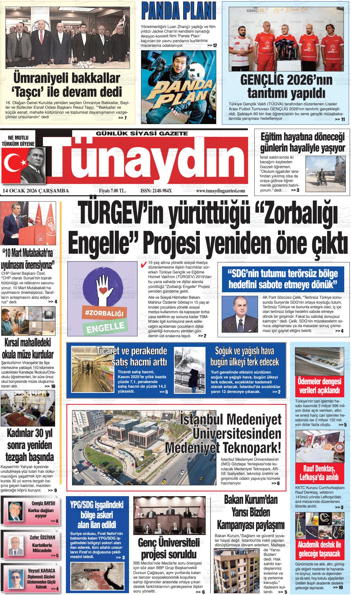 Istanbul Tunaydin 14.01.2026