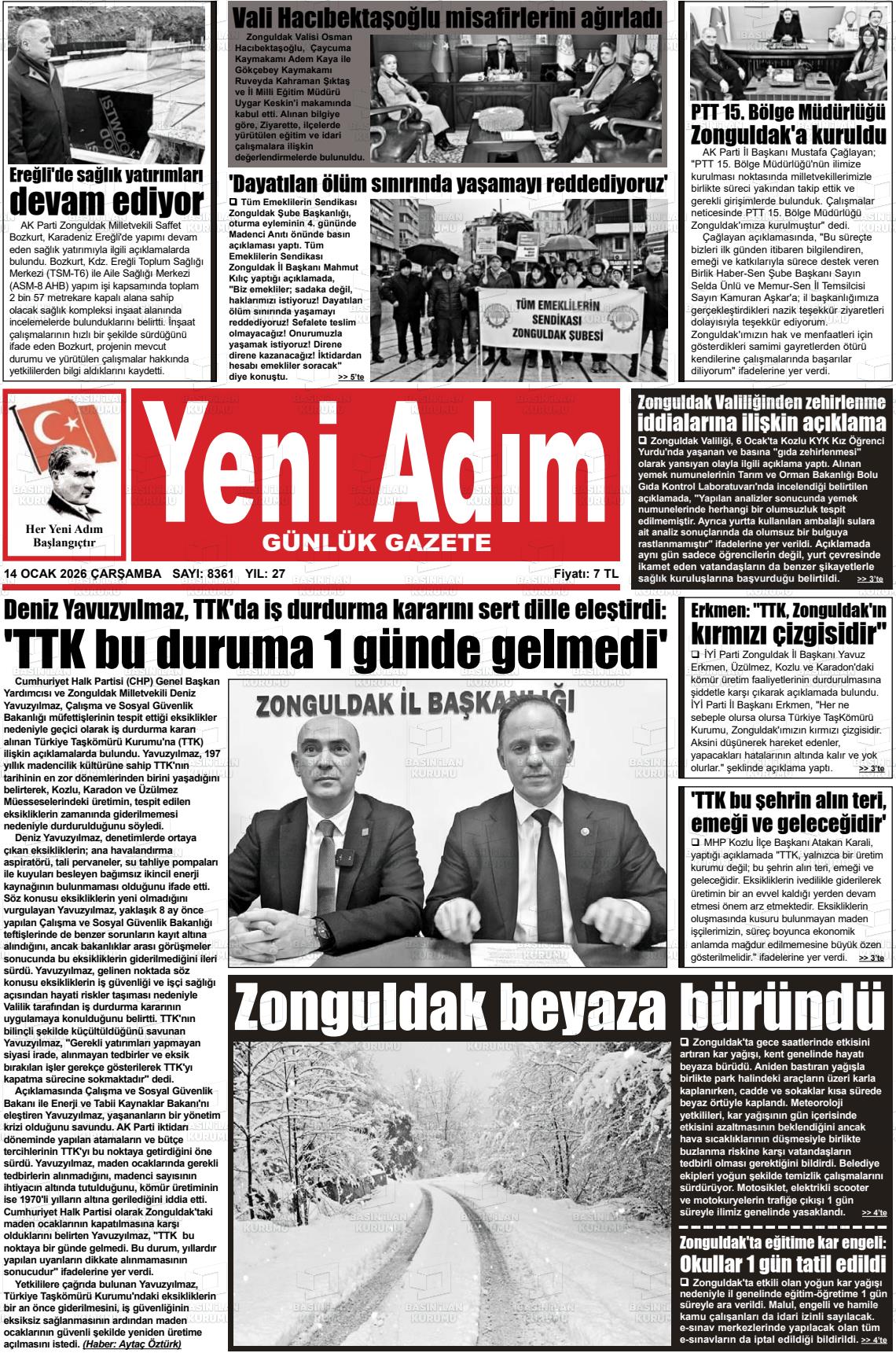 Zonguldak Yeniadim 14.01.2026
