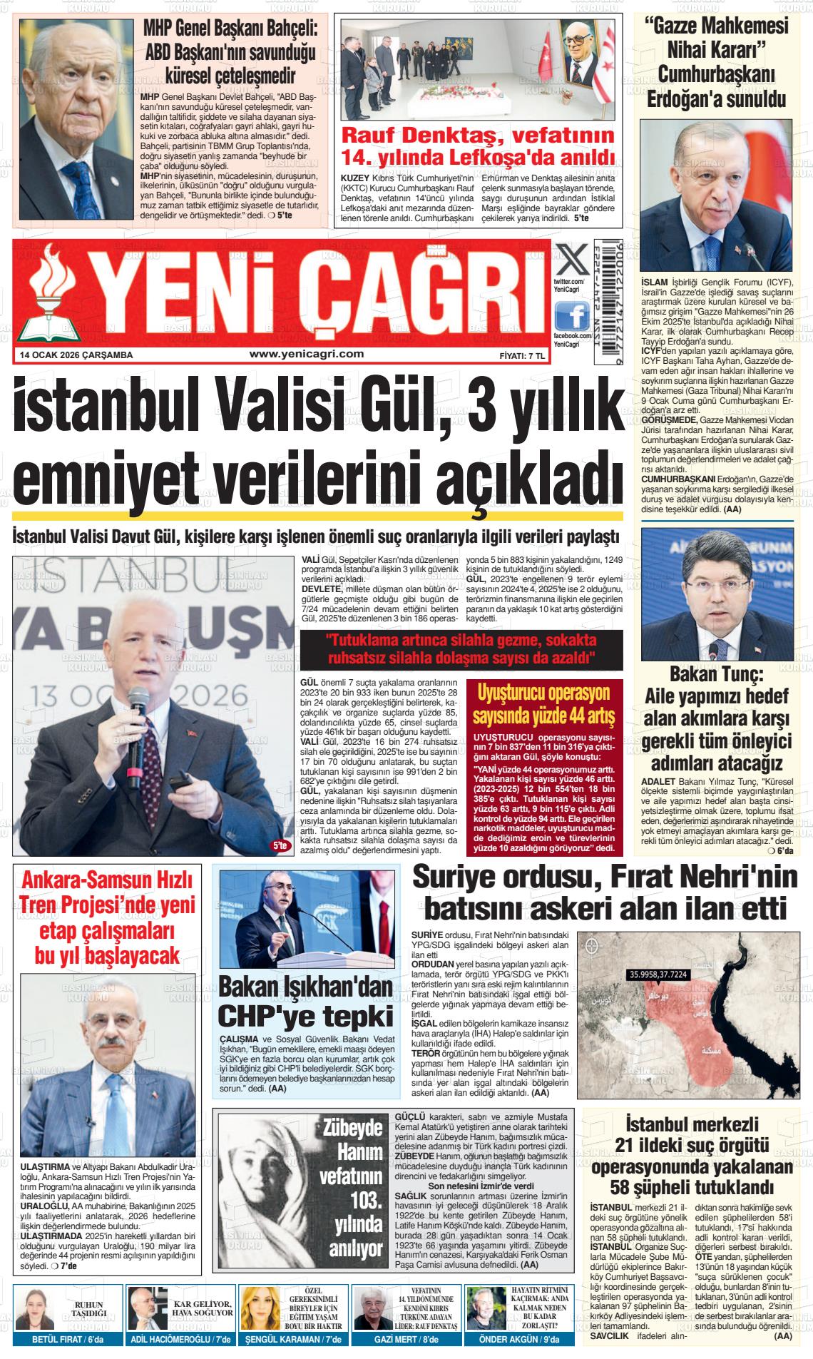 Istanbul Yenicagri 14.01.2026