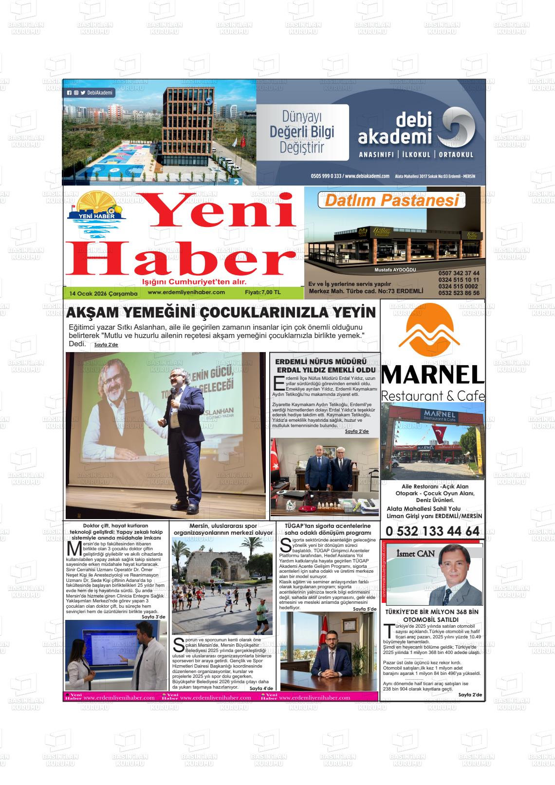 Konya Yenihaber 14.01.2026