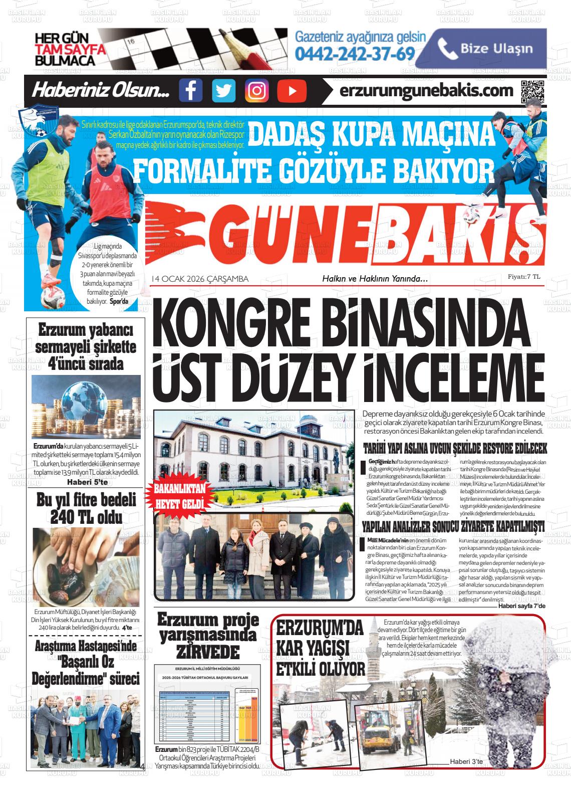 Erzurum Yenikusak 14.01.2026