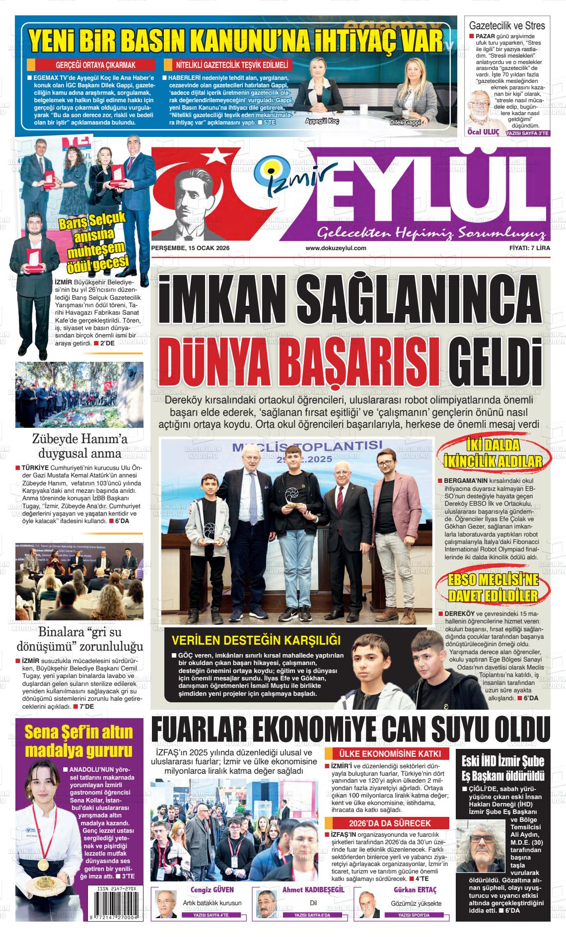 Izmir 9 Eylul 15.01.2026