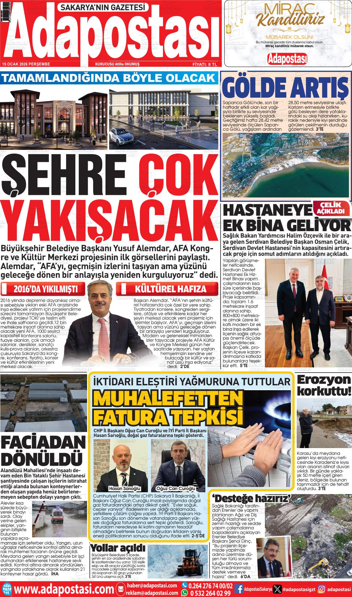 Sakarya Adapostasi 15.01.2026