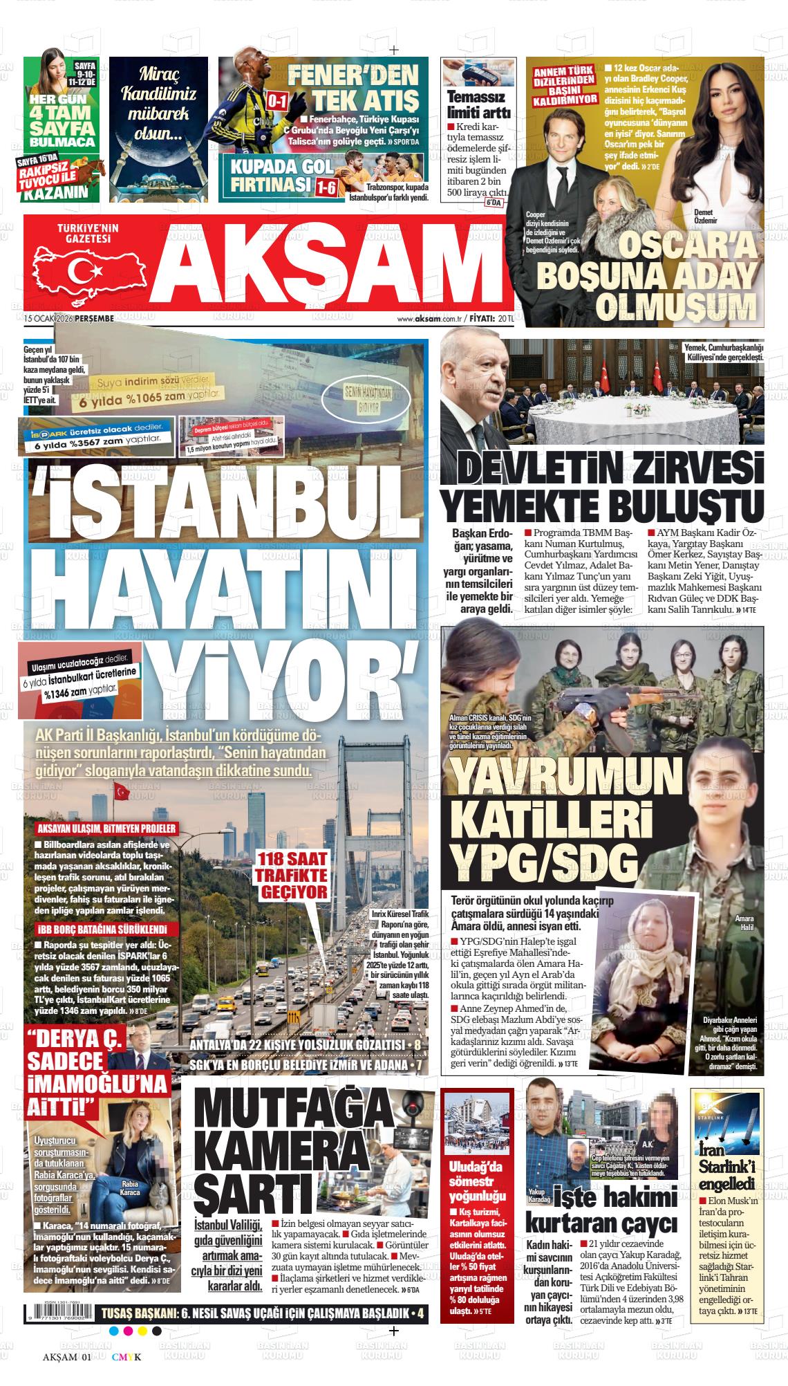 Akşam Gazetesi 15.01.2026