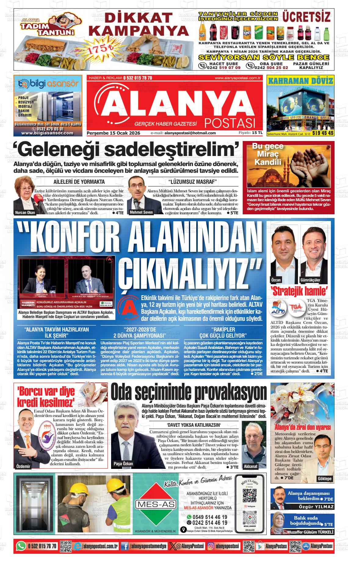 Antalya Alanyapostasi 15.01.2026