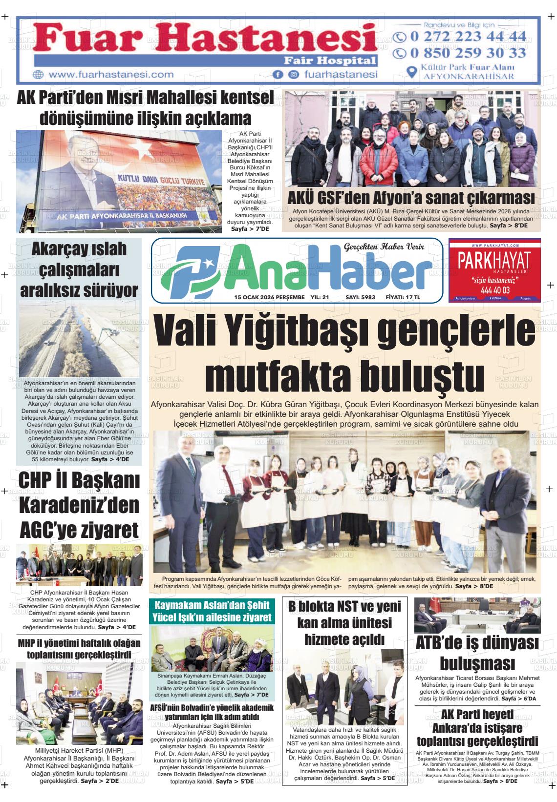 Afyonkarahisar Anahaber 15.01.2026