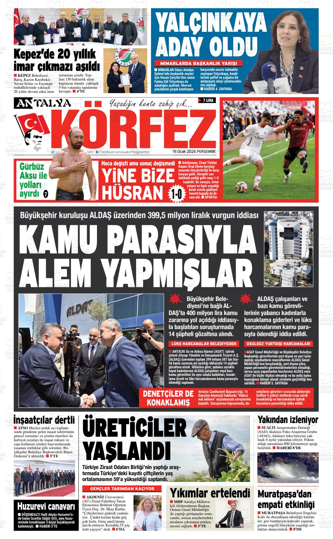 Antalya Korfez 15.01.2026