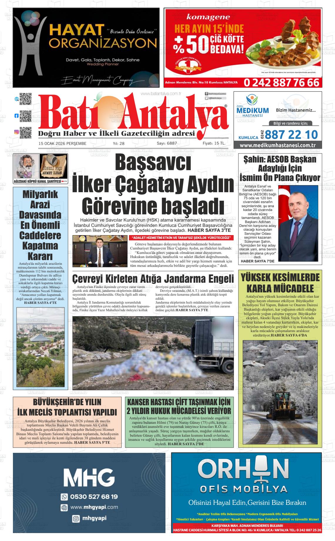 Antalya Bati 15.01.2026