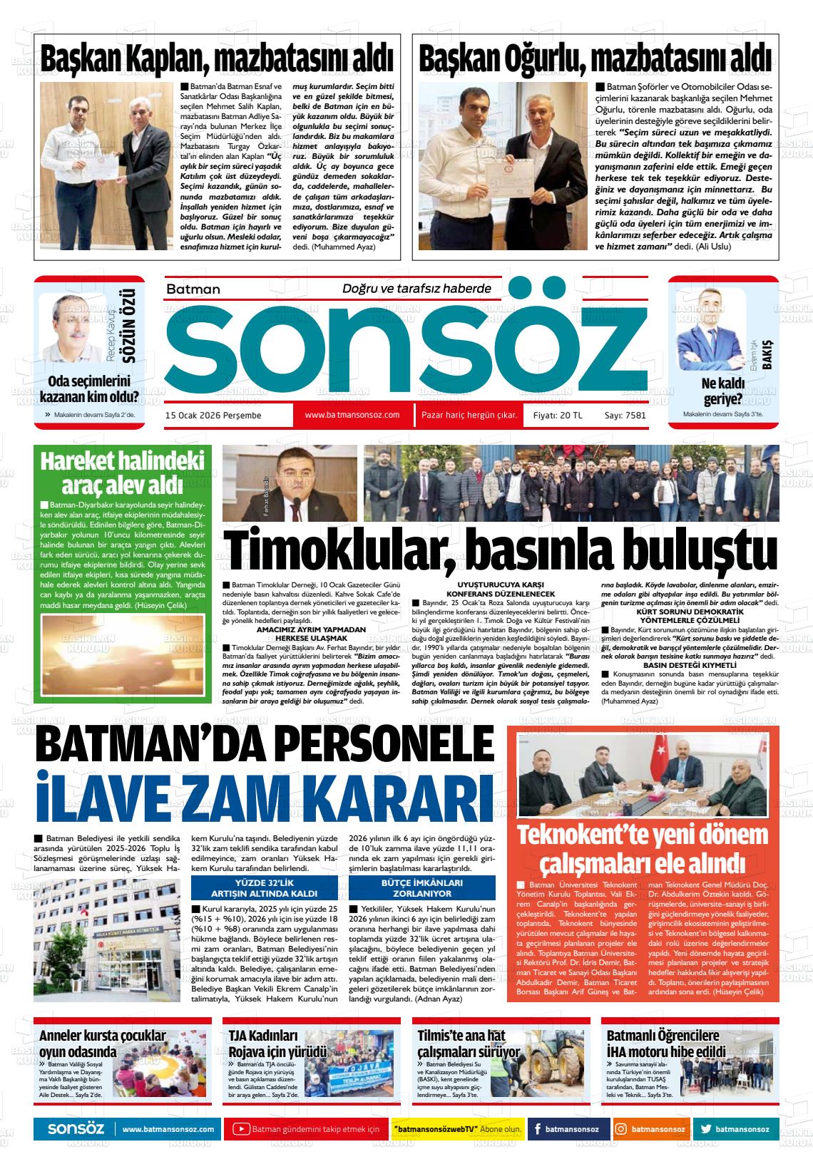 Batman Sonsoz 15.01.2026