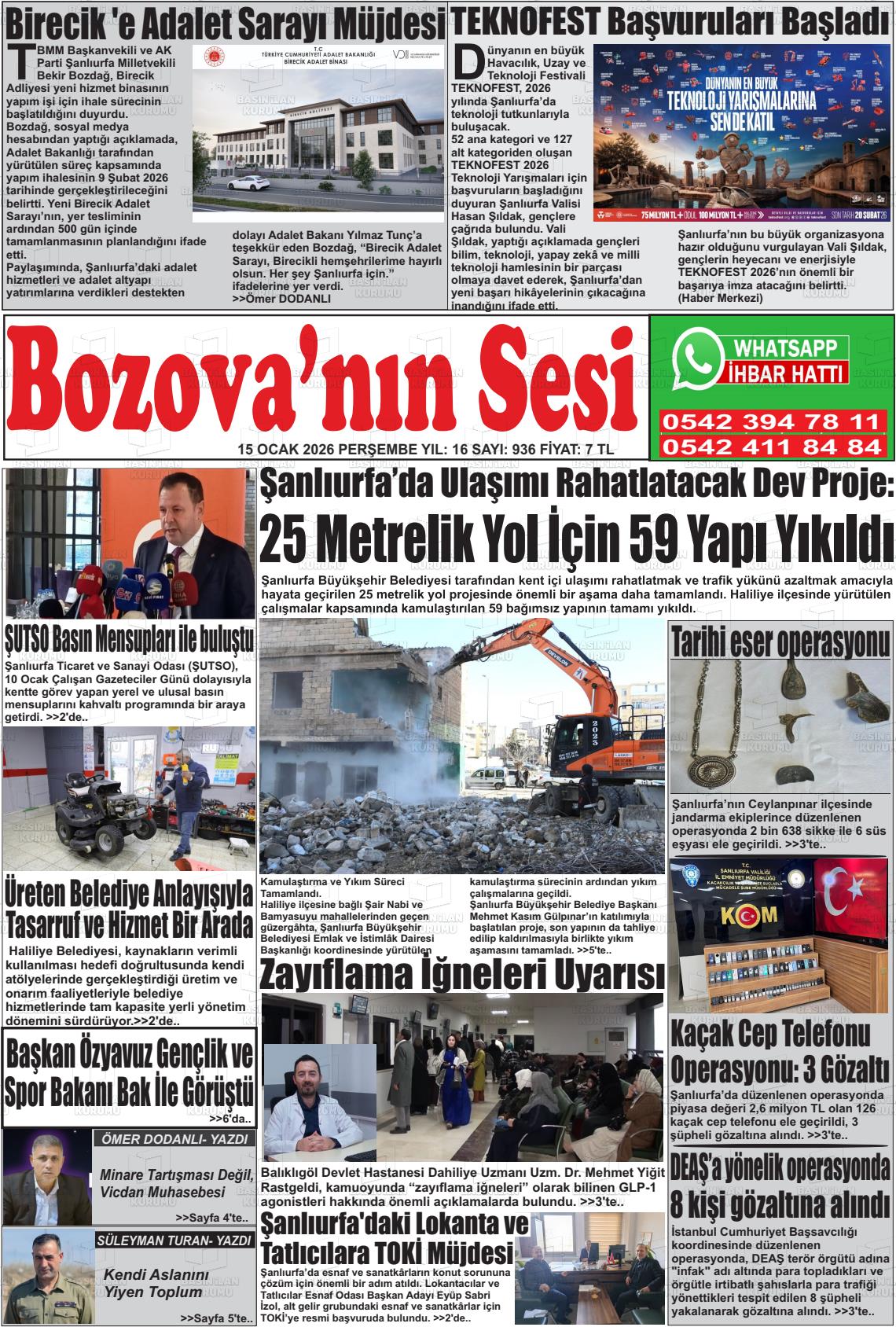 Sanliurfa Bozovaninsesi 15.01.2026
