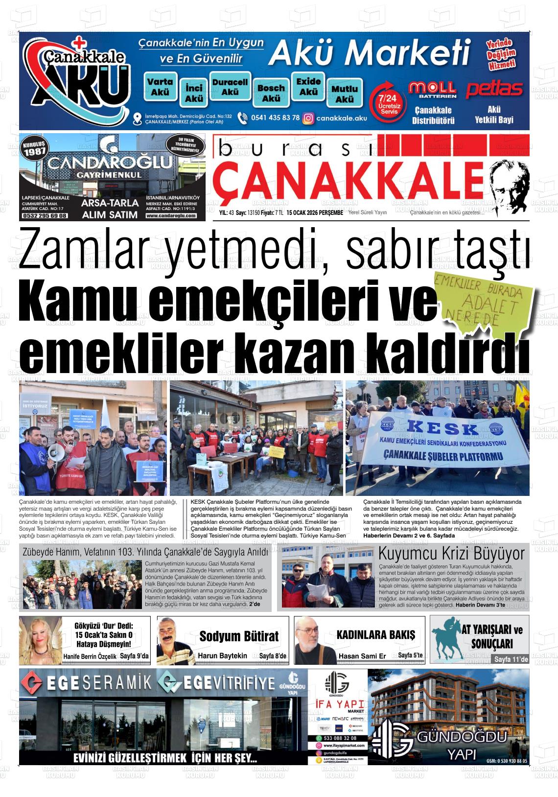 Canakkale Burasi 15.01.2026