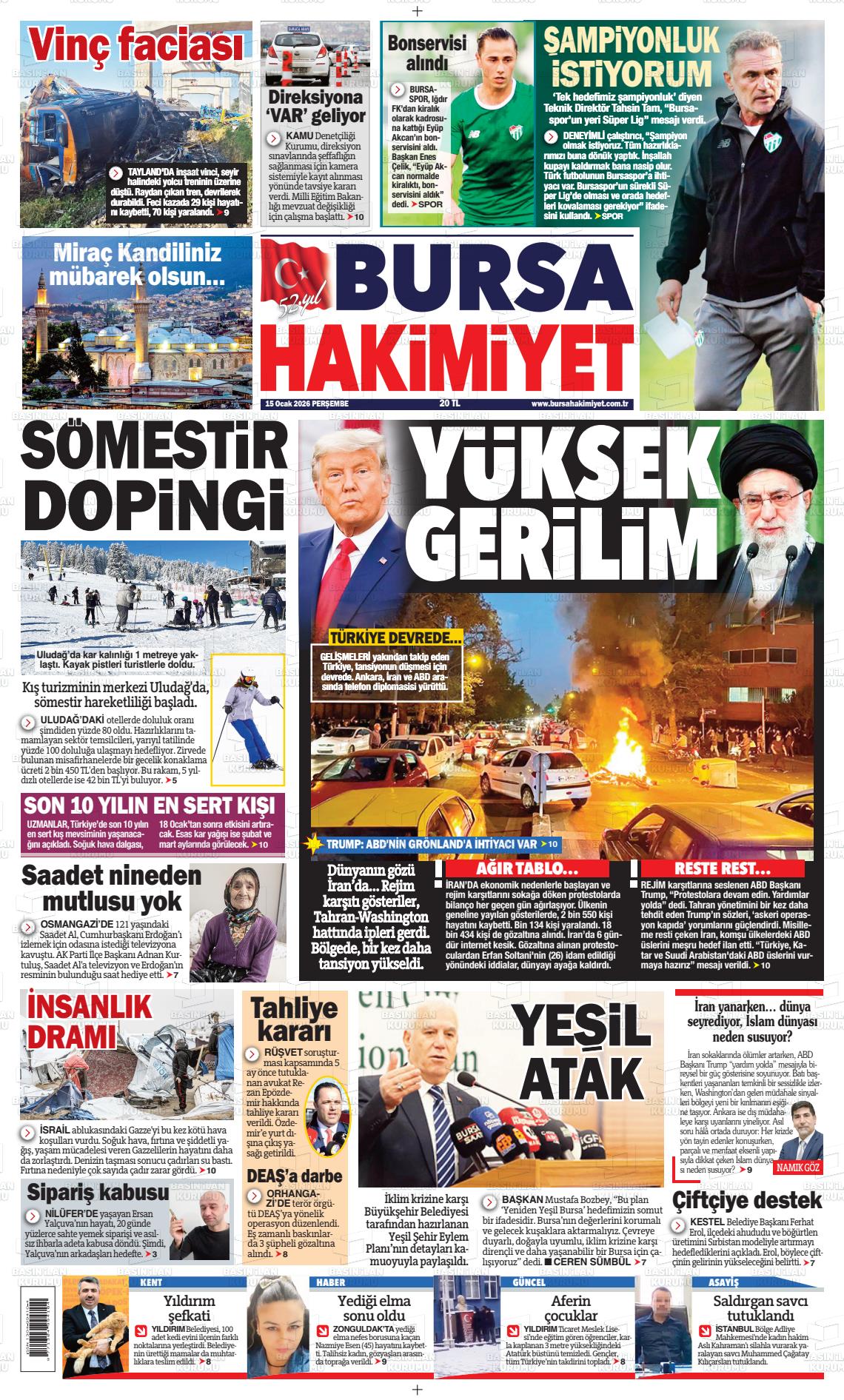 Bursa Hakimiyet 15.01.2026