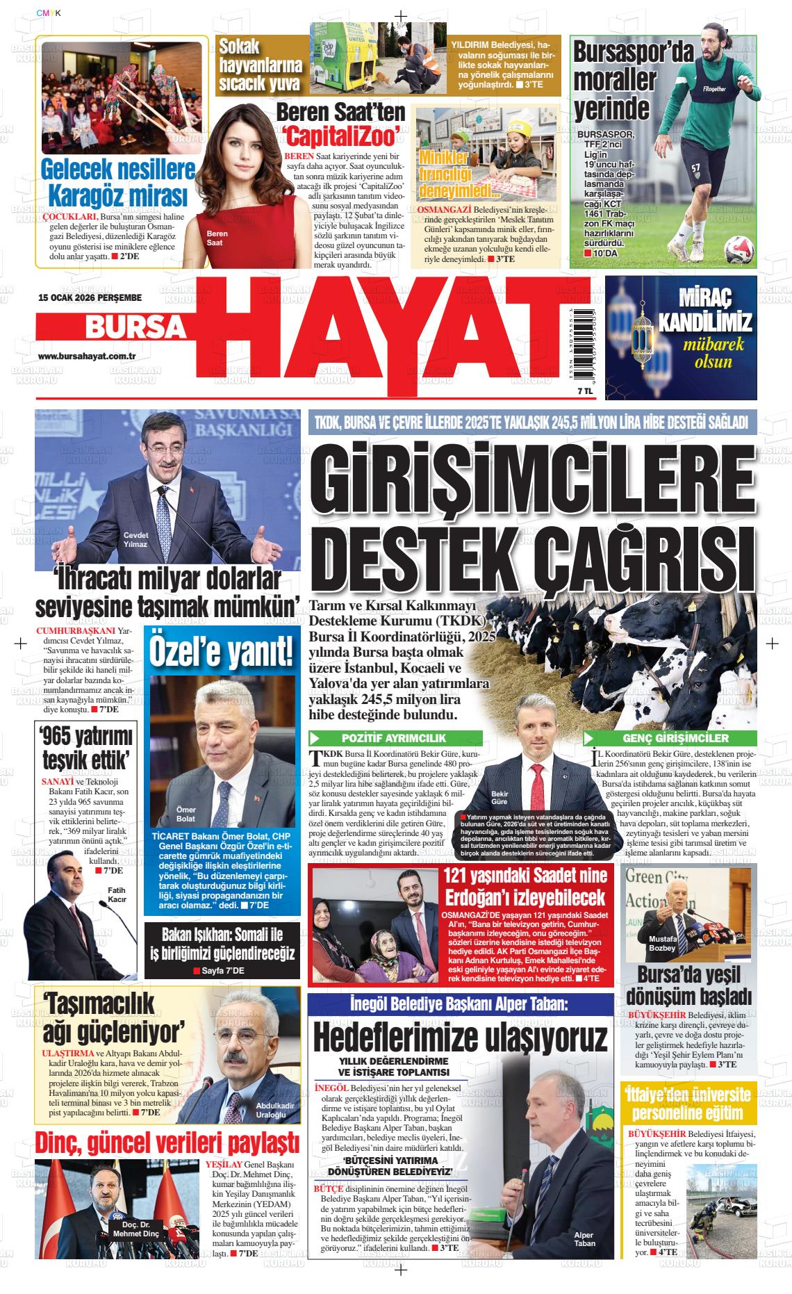 Bursa Hayat 15.01.2026