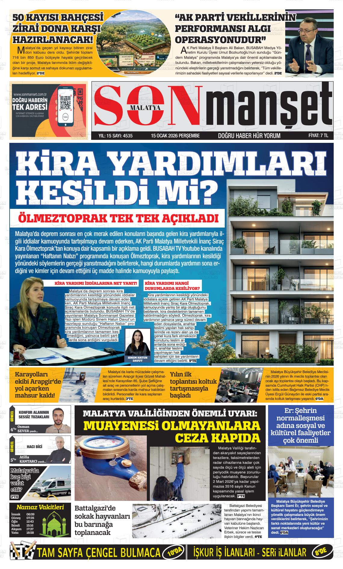 Malatya Busabah 15.01.2026