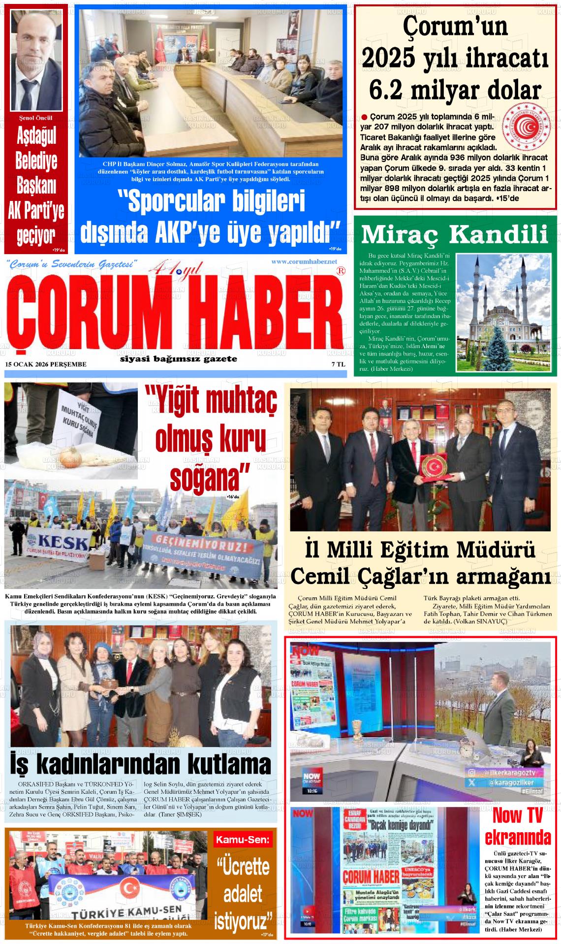 Corum Haber 15.01.2026