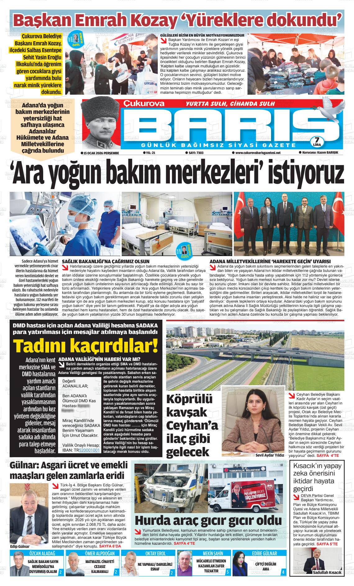 Adana Cukurovabaris 15.01.2026