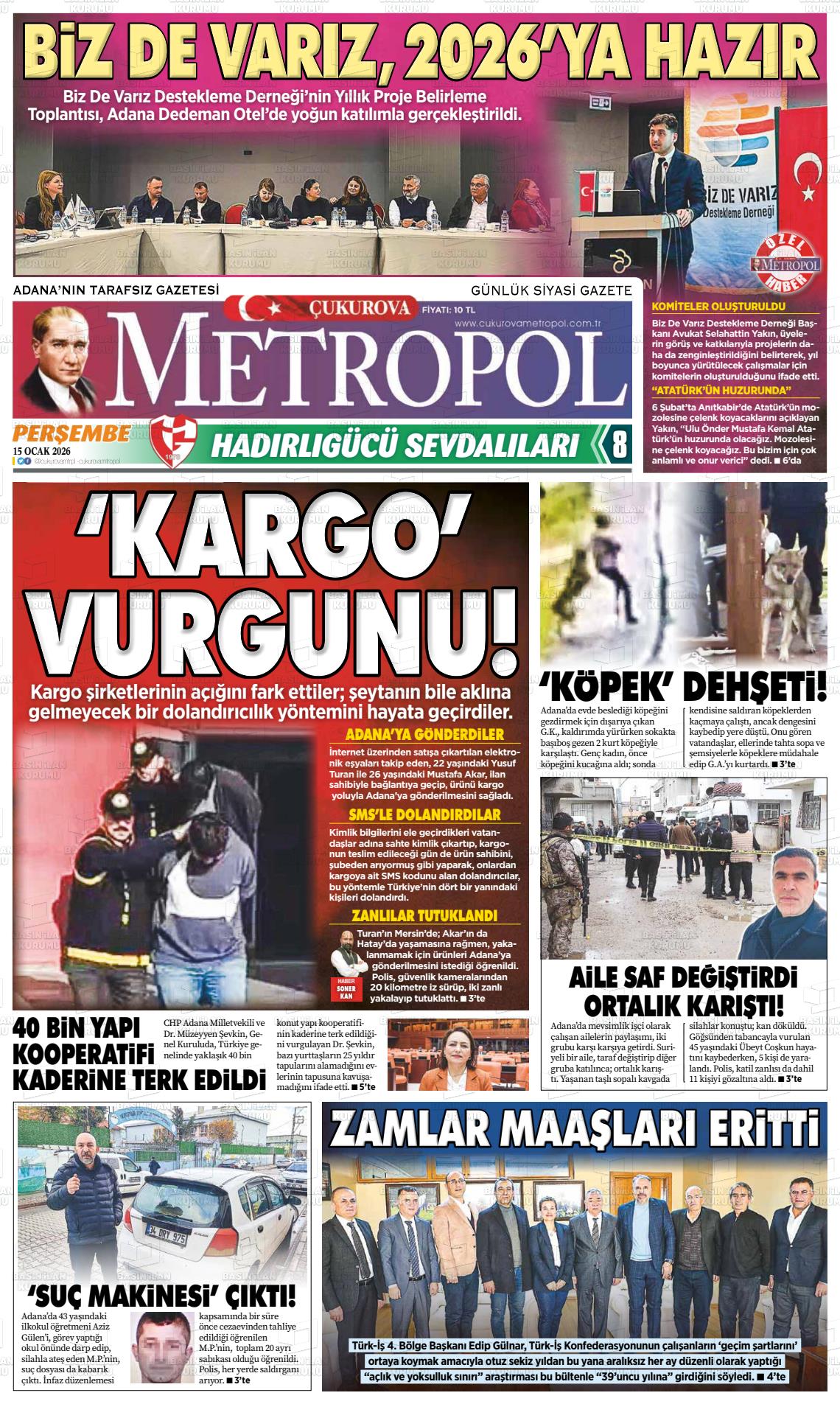 Adana Cukurovametropol 15.01.2026