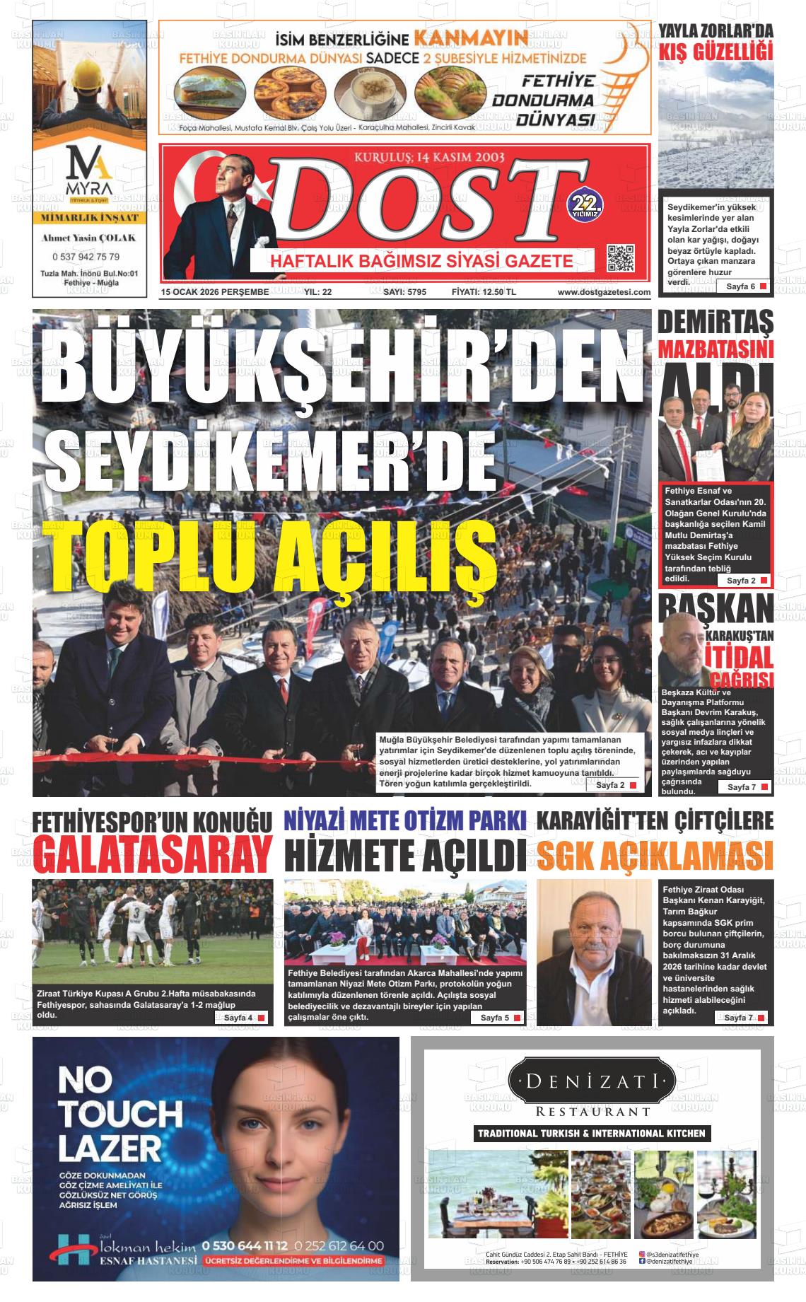 Mugla Dost 15.01.2026