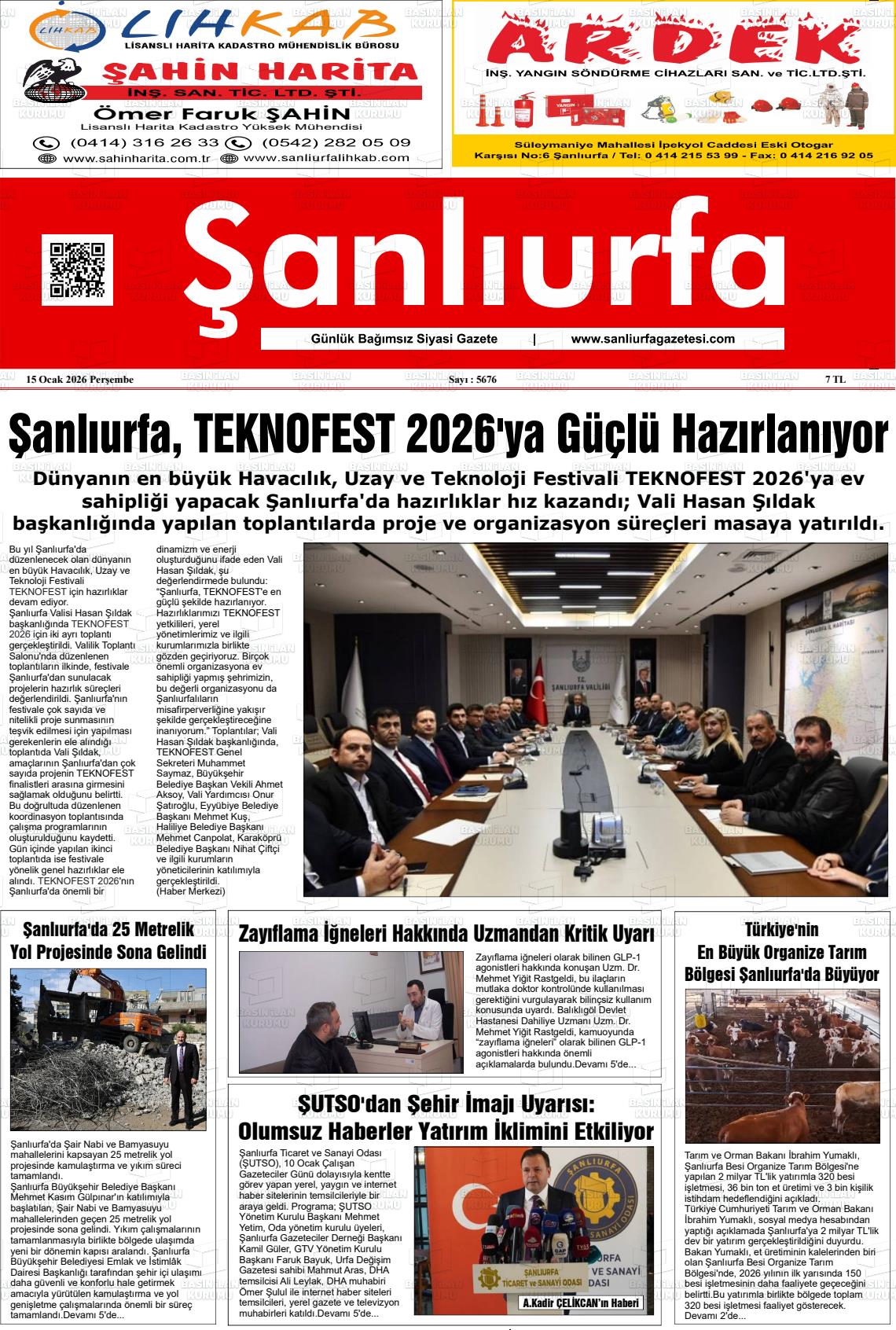 Sanliurfa Dunyadaveturkiyede 15.01.2026