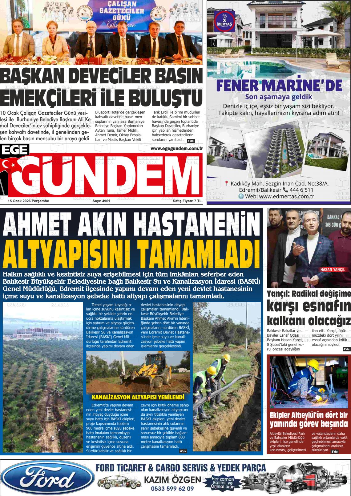 Balikesir Egegundem 15.01.2026